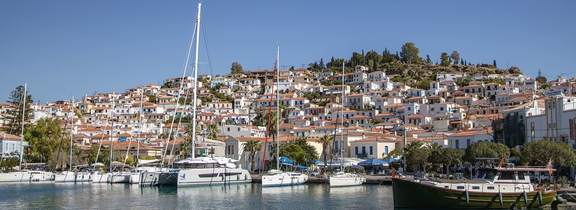 Coastal view near Poros Village Kefalonia with Ionian Sea and surrounding hills